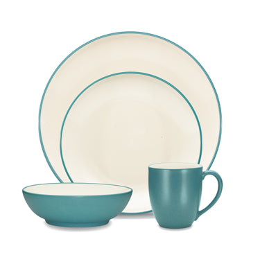16 Piece Colorwave Turquoise Coupe Dinner Set